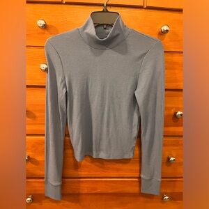 American Eagle Outfitters Ribbed Knit Sweater in Slate Blue